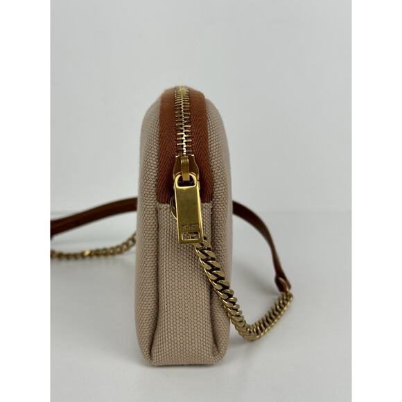 Saint Laurent Gaby Mini Crossbody Bag Brown Canvas (4) - Picture 5 of 16